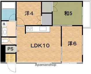 サンロイヤル唐櫃【1階】の間取り