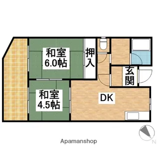 マルヤマハイツ【4階】の間取り