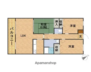 ダイアパレス北六甲.【3階】の間取り