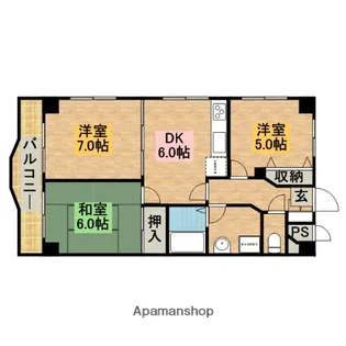 エバーモア北神戸【4階】の間取り