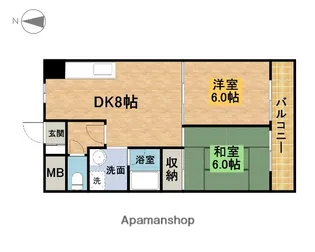 ロイヤルハイツ有野【3階】の間取り