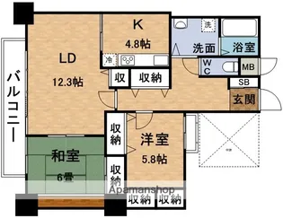 ソリステ神戸藤原台【4階】の間取り