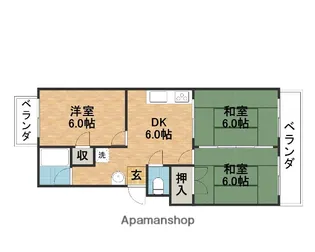 グリーンヴィラ辰伊【3階】の間取り