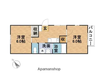 ジュネス北六甲【1階】の間取り