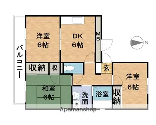 ダイヤモンドヘッド【2階】の間取り