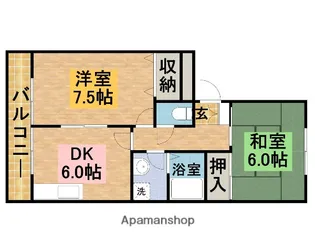 ダイヤモンドヘッド【3階】の間取り