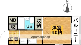 エクセレンス北六甲【3階】の間取り