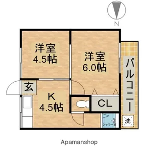 杉コーポ【2階】の間取り
