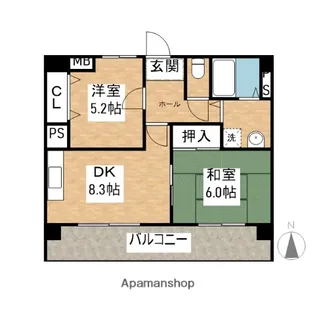 サンフォレソノダ【6階】の間取り