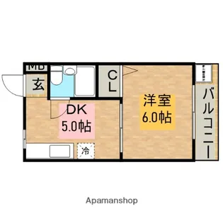 リブレメゾン園田【1階】の間取り
