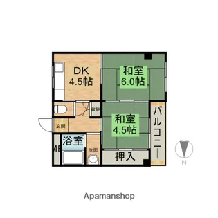 カーサマリノス【2階】の間取り
