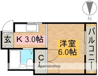 ミラージュ東園田【2階】の間取り