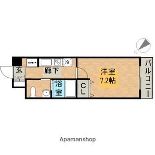 ラージウェル園田【5階】の間取り