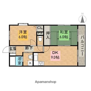 グランアムール【1階】の間取り