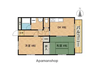 2DKの間取り画像