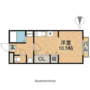 東園田イーストハイツ【3階】の間取り