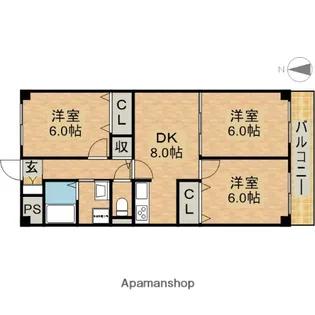 イマキタハイツ29【4階】の間取り