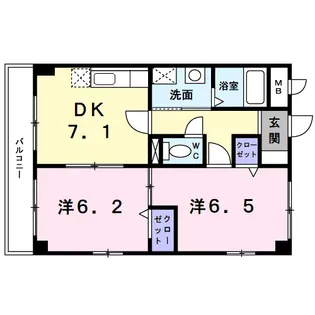 ヴィヴィッド【1階】の間取り