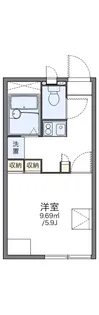 レオパレスpepino【108号室】の間取り