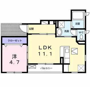 ビリーブ・K【1階】の間取り