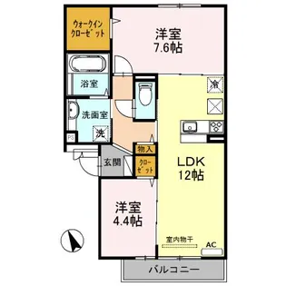 パークサイド千歳 S【1階】の間取り