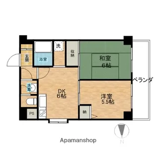 セントラル第2東園田【1階】の間取り