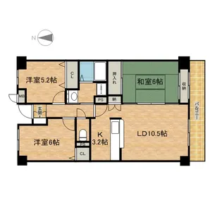 エスポワール園田【6階】の間取り