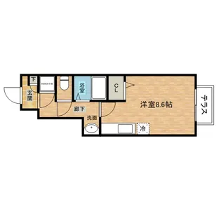 メルベーユ【105号室】の間取り