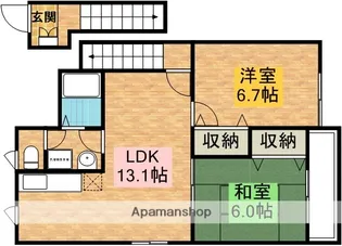 兵庫県小野市垂井町【アパート】の間取り