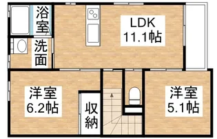 兵庫県三木市大村【アパート】の間取り