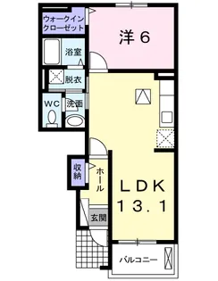 ネオロイヤルB【1階】の間取り