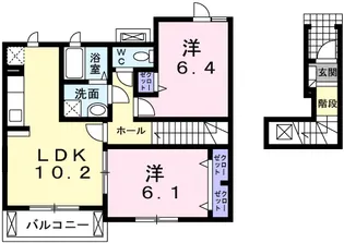クラッセ参番館【2階】の間取り