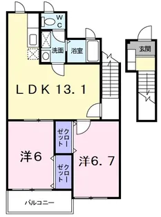 キャッスルスクエア【2階】の間取り