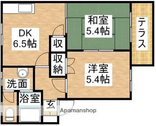 兵庫県三木市志染町広野2丁目【アパート】の間取り