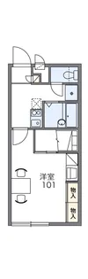 レオパレスフラワー三木Ⅱ【104号室】の間取り