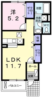 ソレイユ広野【1階】の間取り