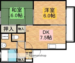キャッスルハイツ【205号室】の間取り