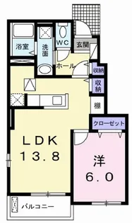 アバンツァート葉多【1階】の間取り