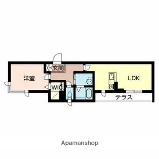 カーサグラスB棟【B105号室】の間取り
