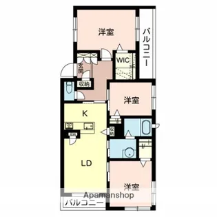 三木市加佐(カーサグラス)【A201号室】の間取り