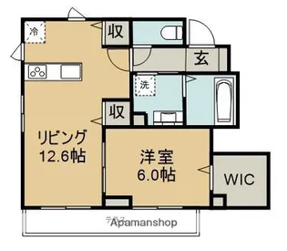 兵庫県三木市平田2丁目【アパート】の間取り