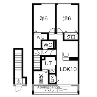 兵庫県三木市平田【アパート】の間取り