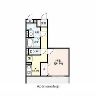 1Rの間取り画像