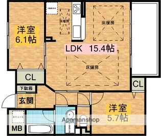 兵庫県三木市加佐1丁目【アパート】の間取り