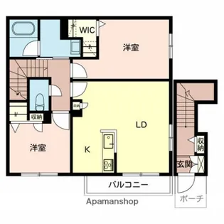 兵庫県三木市福井2丁目【アパート】の間取り