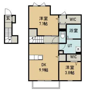 兵庫県小野市王子町【アパート】の間取り
