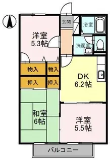 サニー・コートフタバ B棟【205号室】の間取り