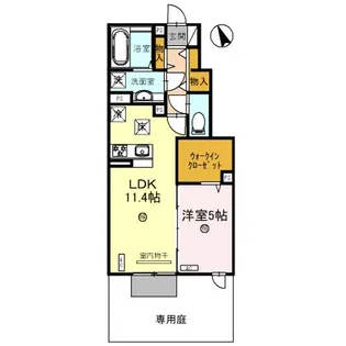 ラビアンローズ三木【1階】の間取り