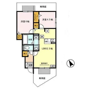 DヴェルジェⅡ【1階】の間取り
