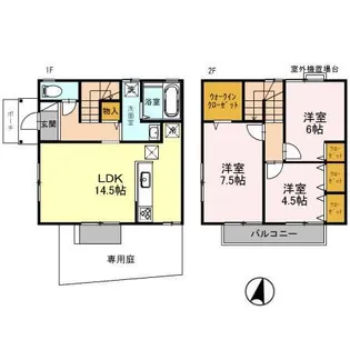 品川様タウンハウス【101号室】の間取り